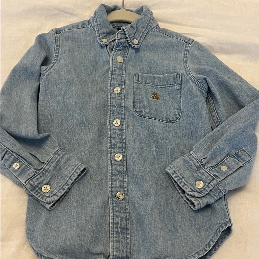 Denim Button Down Shirt 5T